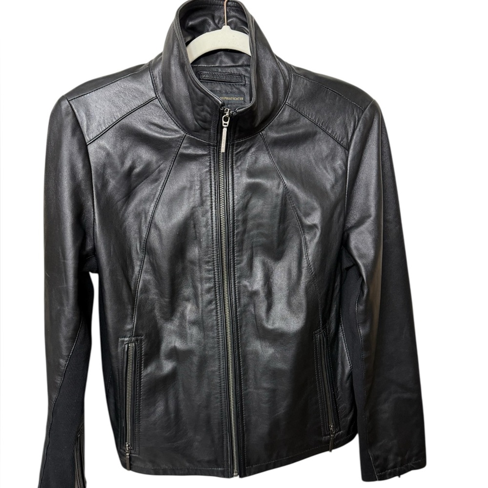 Chico's Classic Black Leather Jacket